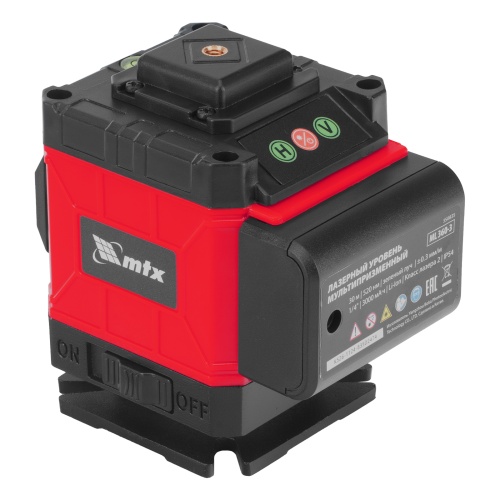 лазерный уровень мультипризменный mtx ml 360-3 pro set 30 м, аккумулятор li 3000 мач состоит из 2 частей фото 7
