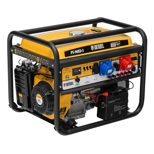 генератор бензиновый denzel ps 90 ed-3 946944 9000 вт