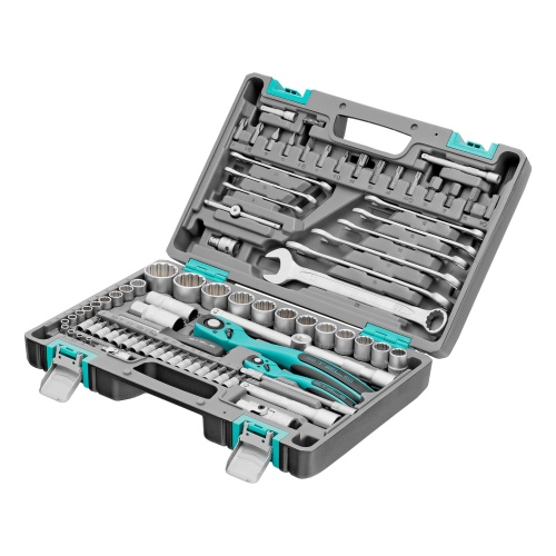 набор инструментов stels 82 предмета 1/2", 1/4", 12 гранные головки