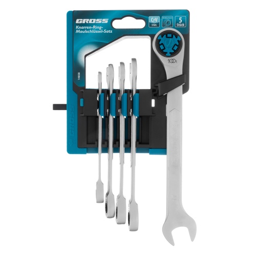 набор ключей комбинированных трещоточных gross 8-17 мм 5 шт фото 5