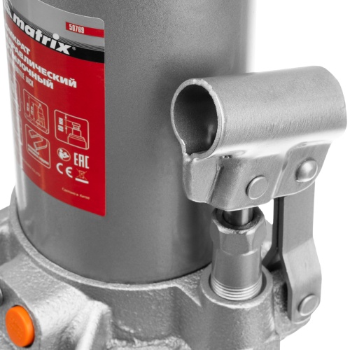 домкрат гидравлический бутылочный matrix 16 т 230-460 фото 2