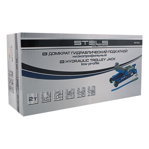домкрат гидравлический подкатной stels 2 т 100-350 мм фото 2