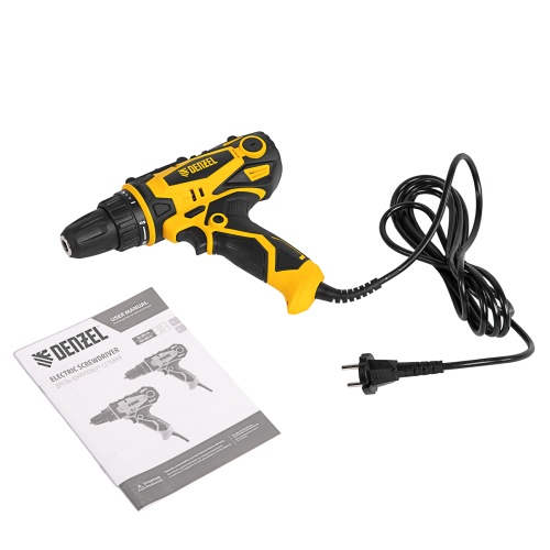дрель-шуруповерт сетевая denzel sd-300-10 фото 4