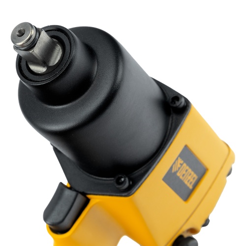 ударный пневмогайковерт denzel iw860 7000 об/мин c набором головок фото 5