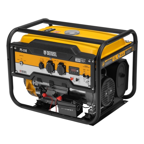 генератор бензиновый denzel ps-33e 94537 3300 вт фото 10
