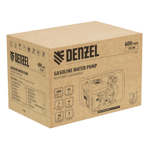 мотопомпа бензиновая высоконапорная denzel px-50h 7 лс фото 5