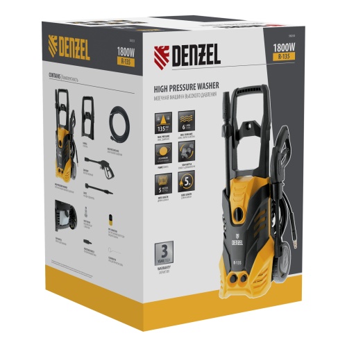 моечная машина высокого давления denzel 58233 r-135 1800 вт фото 6