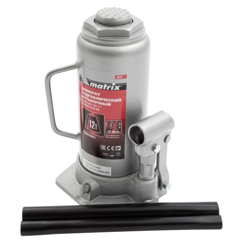 домкрат гидравлический бутылочный matrix 12 т 230-465 фото 8