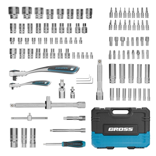 набор инструментов gross 109 предметов 1/2", 1/4" фото 9