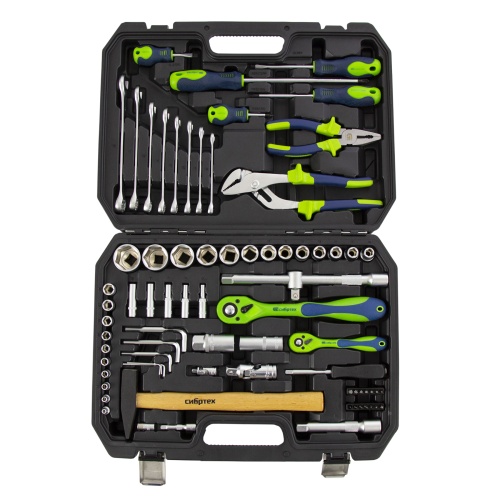 набор инструментов сибртех 76 предметов 1/2", 1/4" фото 6