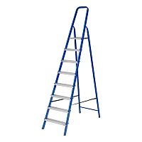 стремянка сибртех 8 ступеней стальной профиль / алюминиевые ступени 97958