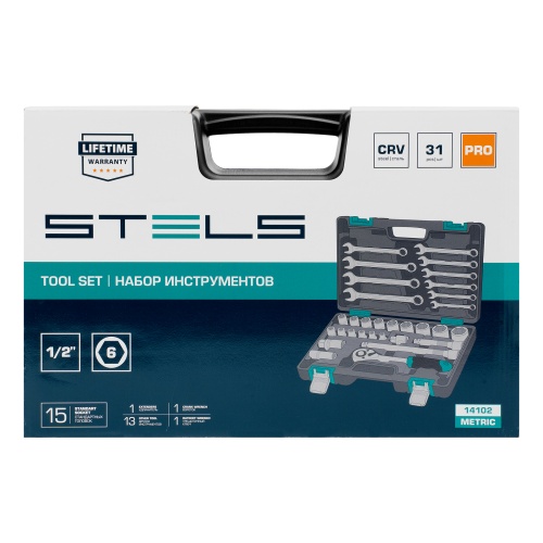 набор инструментов stels 31 предмет 1/2" фото 8