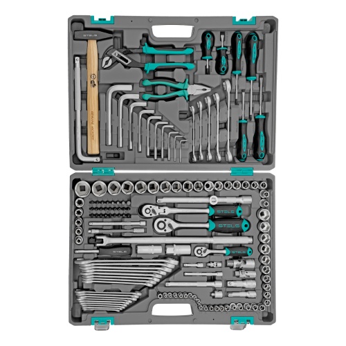 набор инструментов stels 14107 142 предмета 1/2" 3/8" 1/4" в кейсе фото 8