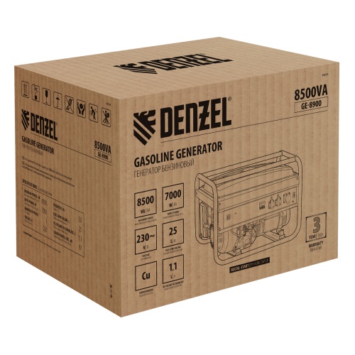 генератор бензиновый denzel ge 8900 94639 8500 вт фото 7