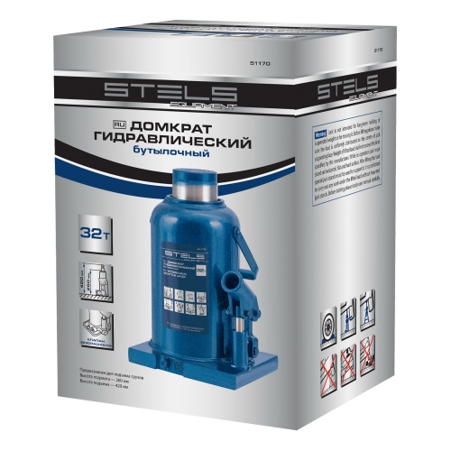 домкрат гидравлический бутылочный stels 32 т 260-420 мм фото 6