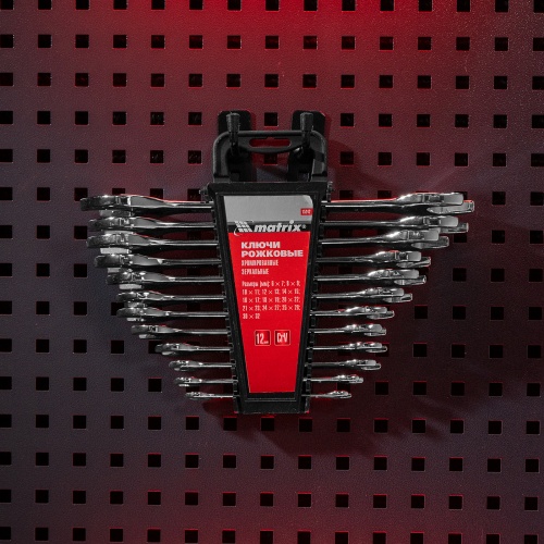 набор ключей рожковых matrix 12 шт 6-32мм elliptical фото 5