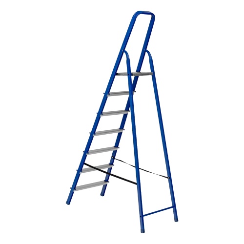 стремянка сибртех 7 ступеней стальной профиль / алюминиевые ступени 97957 фото 10