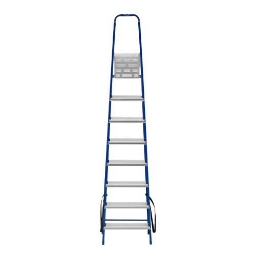 стремянка сибртех 8 ступеней стальной профиль / алюминиевые ступени 97958 фото 8