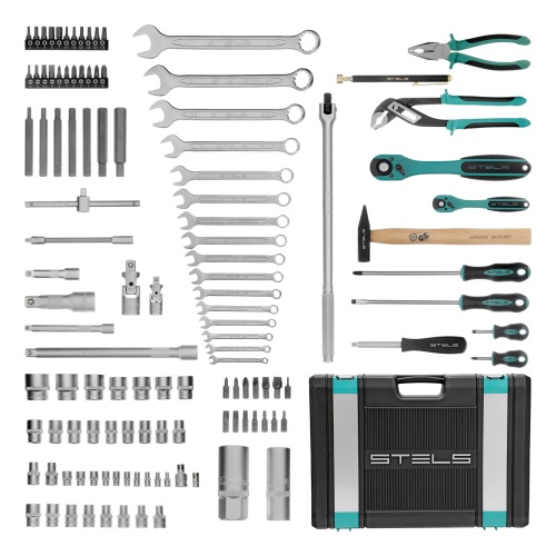 набор инструментов stels 14112 119 предметов 1/4", 1/2" в кейсе фото 9