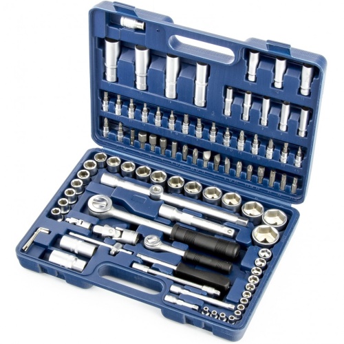 набор инструментов сибртех 94 предмета 1/2", 1/4" пластиковый замок