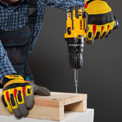 дрель-шуруповерт аккумуляторная denzel cdl-12cb 12в фото 2