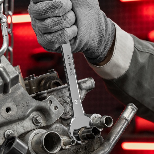 набор ключей рожковых matrix 12 шт 6-32мм elliptical фото 3