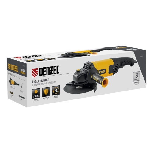 машина шлифовальная угловая denzel ag180-2000 2000 вт фото 6