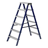 стремянка сибртех стальная двусторонняя 6 ступеней двусторонняя 97936