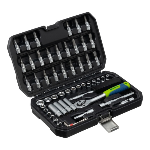 набор инструментов сибртех 56 предметов 1/4" фото 9