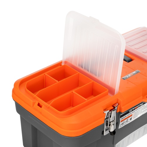 ящик для инструмента stels 22" с металлическими замками фото 4