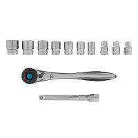 набор торцевых головок с трещоткой gross 3/8" 12 предметов