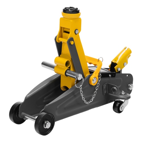 домкрат гидравлический подкатной denzel 2 т 130-330 мм в кейсе фото 2