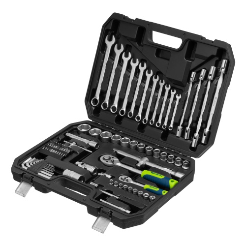 набор инструментов сибртех 13396 89 предметов 1/2", 1/4" в кейсе фото 9