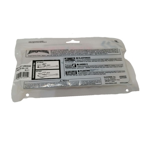 мягкая приманка daiwa bait junkle 7 jerkshad motor oil uv фото 3