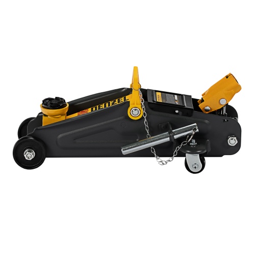 домкрат гидравлический подкатной denzel 2 т 130-330 мм с фиксатором фото 9