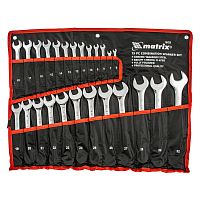 набор ключей комбинированных  matrix 6-32 мм 25 шт полированный хром