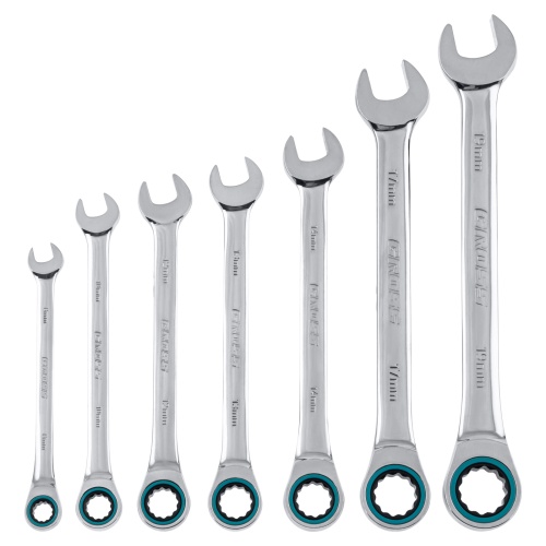 набор ключей комбинированных с трещоткой gross 8-19 мм 7 шт