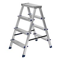 стремянка алюминиевая сибртех 4 ступени двусторонняя 97924
