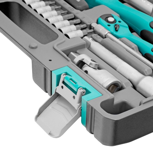 набор инструментов stels 82 предмета 1/2", 1/4", 12 гранные головки фото 6