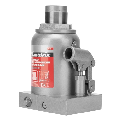 домкрат гидравлический бутылочный matrix 30 т 260-415 мм фото 10
