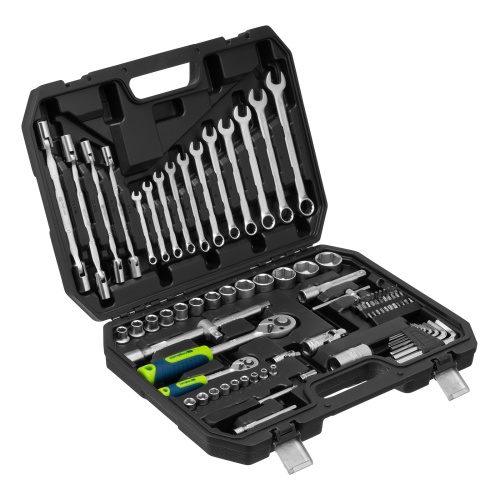 набор инструментов сибртех 13396 89 предметов 1/2", 1/4" в кейсе фото 8