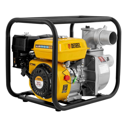 мотопомпа бензиновая для чистой воды denzel px-80 7 лс