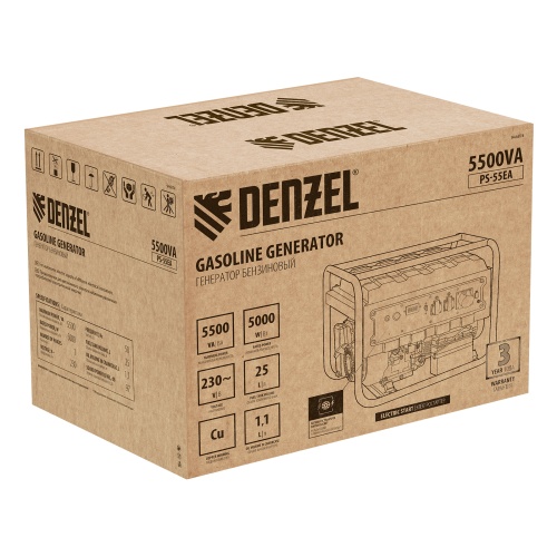 генератор бензиновый denzel ps 55 ea 946874 5500 вт фото 5