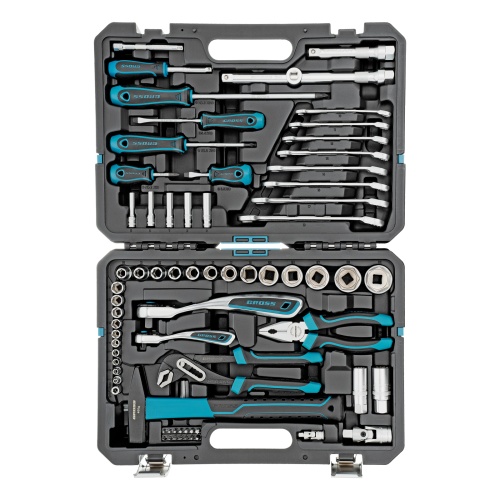 набор инструментов gross 76 предметов 1/2", 1/4" фото 8