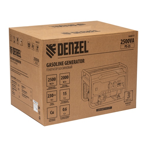 генератор бензиновый denzel ps 25 946814 2500 вт фото 6
