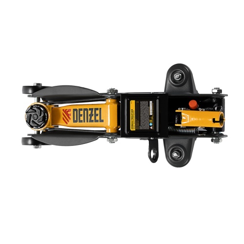 домкрат гидравлический подкатной denzel 2 т 130-330 мм с фиксатором фото 7
