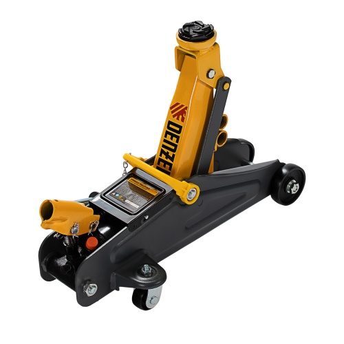 домкрат гидравлический подкатной denzel 2 т 130-330 мм с фиксатором фото 10