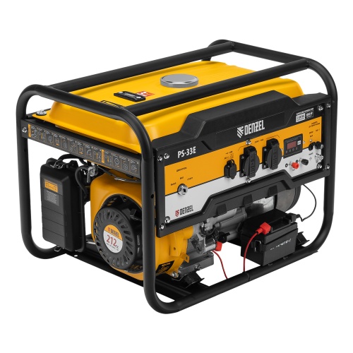 генератор бензиновый denzel ps-33e 94537 3300 вт