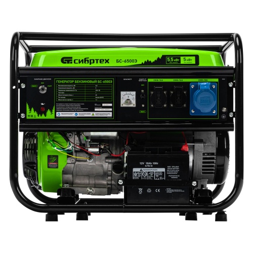 генератор бензиновый сибртех бс-6500э 5500 вт фото 9