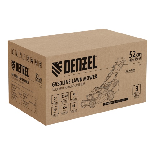 газонокосилка бензиновая denzel gld-520sp-ve, 196 см3 фото 7